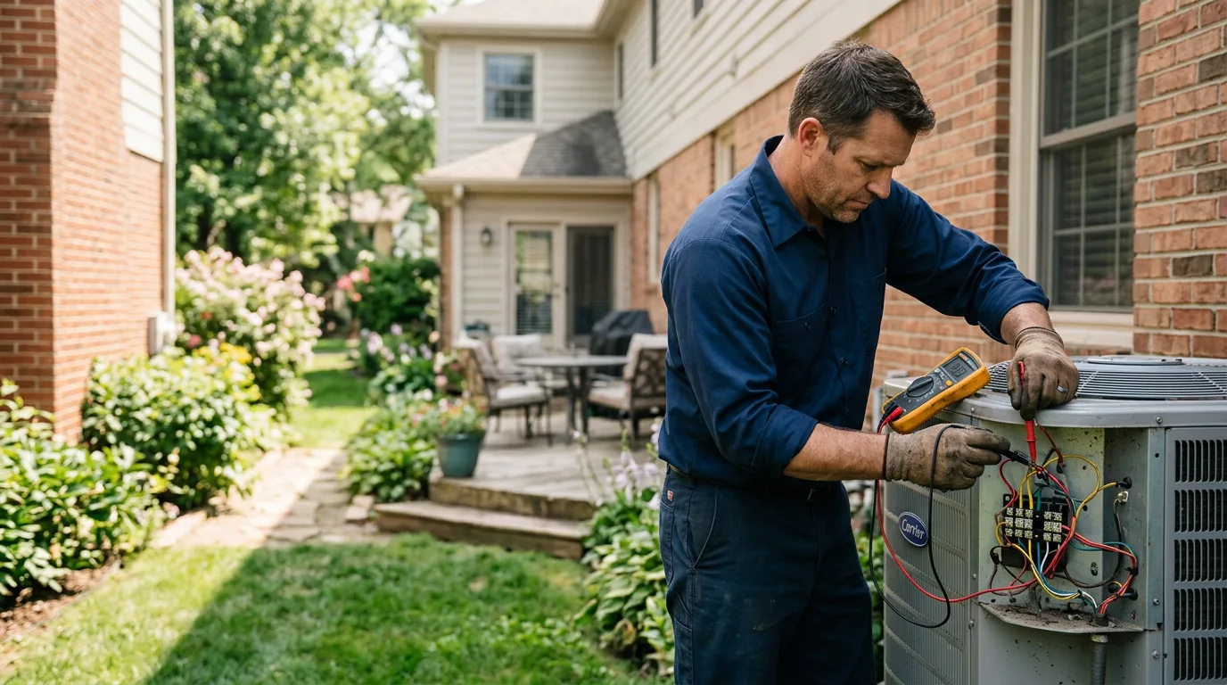 HVAC technician working near Rockbridge Baths, VA